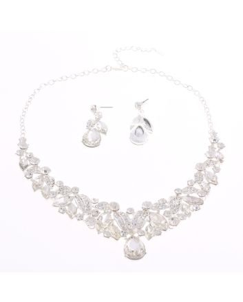 CRYSTAL RHINESTONE NECKLACE SET