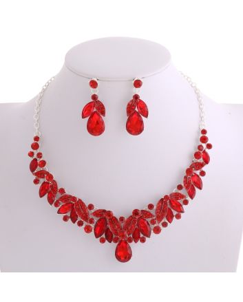 CRYSTAL RHINESTONE NECKLACE SET