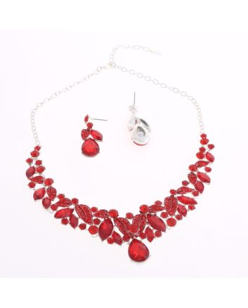 CRYSTAL RHINESTONE NECKLACE SET