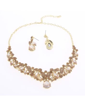 CRYSTAL RHINESTONE NECKLACE SET