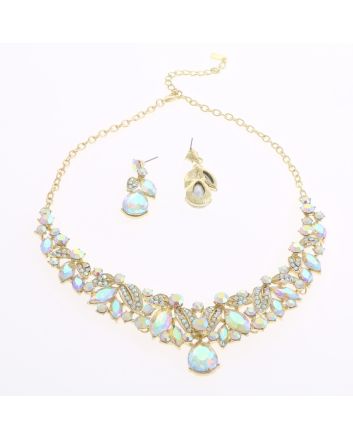 CRYSTAL RHINESTONE NECKLACE SET
