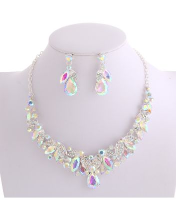 CRYSTAL RHINESTONE NECKLACE SET