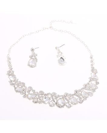 CRYSTAL RHINESTONE NECKLACE SET