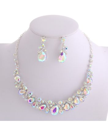 CRYSTAL RHINESTONE NECKLACE SET
