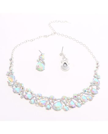 CRYSTAL RHINESTONE NECKLACE SET