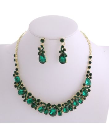 CRYSTAL RHINESTONE NECKLACE SET
