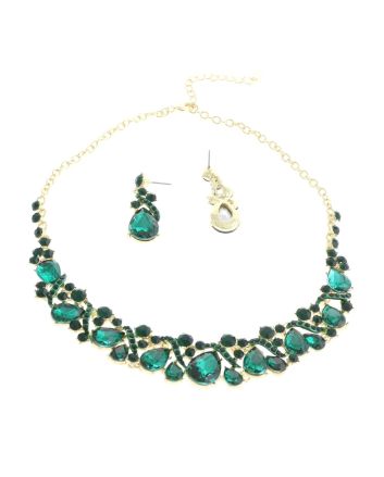 CRYSTAL RHINESTONE NECKLACE SET