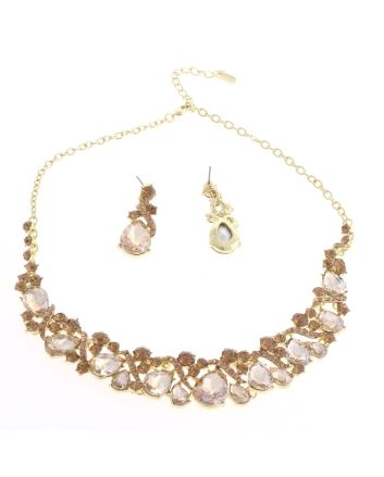 CRYSTAL RHINESTONE NECKLACE SET