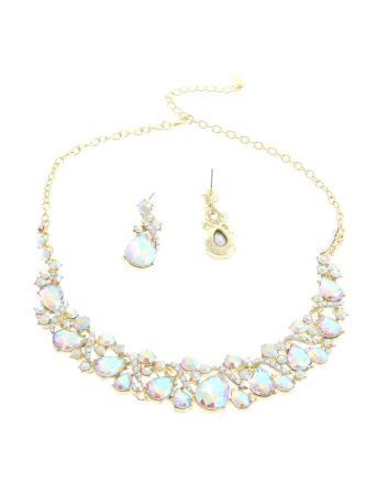 CRYSTAL RHINESTONE NECKLACE SET