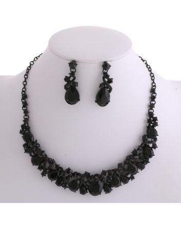 CRYSTAL RHINESTONE NECKLACE SET