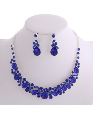 CRYSTAL RHINESTONE NECKLACE SET