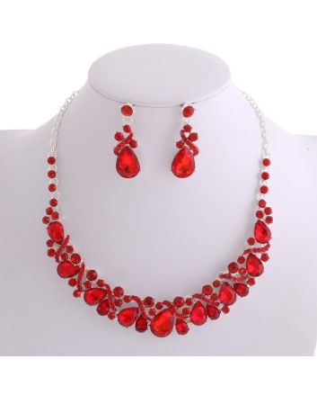 CRYSTAL RHINESTONE NECKLACE SET