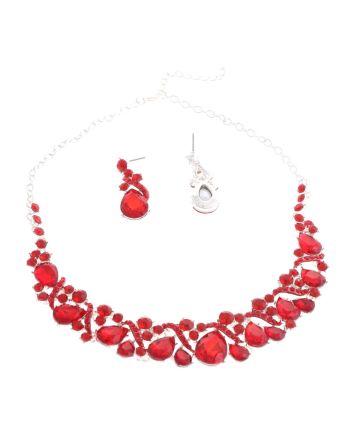 CRYSTAL RHINESTONE NECKLACE SET