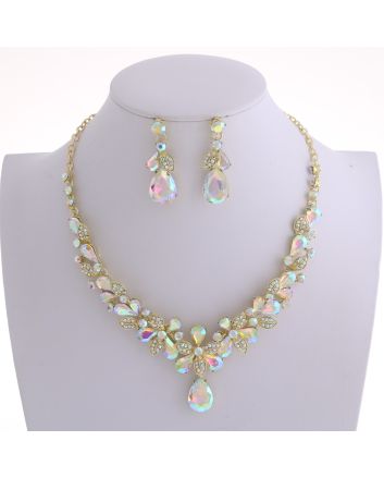 CRYSTAL RHINESTONE NECKLACE SET