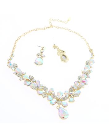 CRYSTAL RHINESTONE NECKLACE SET