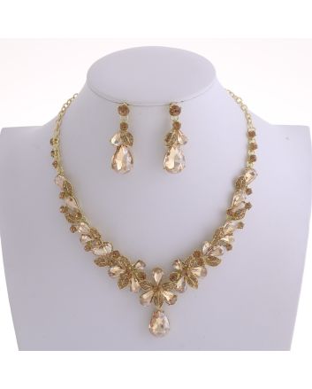 CRYSTAL RHINESTONE NECKLACE SET
