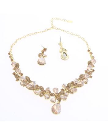 CRYSTAL RHINESTONE NECKLACE SET