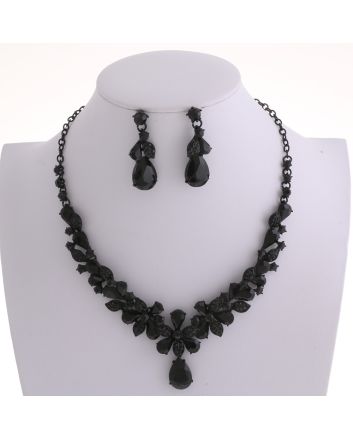 CRYSTAL RHINESTONE NECKLACE SET