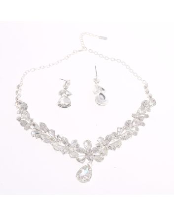 CRYSTAL RHINESTONE NECKLACE SET