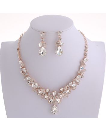 CRYSTAL RHINESTONE NECKLACE SET
