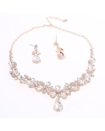CRYSTAL RHINESTONE NECKLACE SET