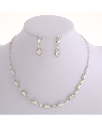 CRYSTAL RHINESTONE NECKLACE SET
