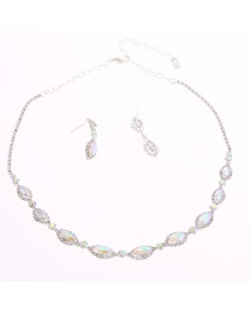 CRYSTAL RHINESTONE NECKLACE SET