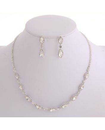 CRYSTAL RHINESTONE NECKLACE SET