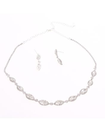 CRYSTAL RHINESTONE NECKLACE SET