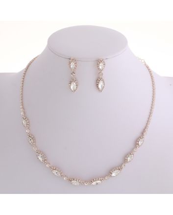CRYSTAL RHINESTONE NECKLACE SET