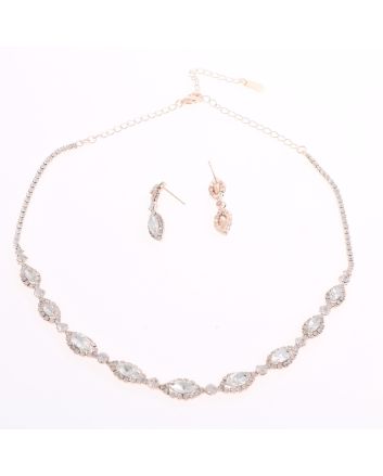 CRYSTAL RHINESTONE NECKLACE SET