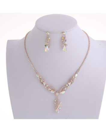 CRYSTAL RHINESTONE NECKLACE SET
