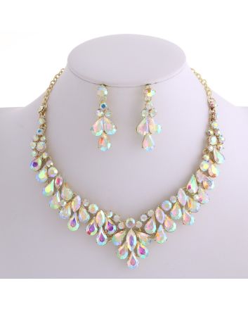 CRYSTAL RHINESTONE NECKLACE SET