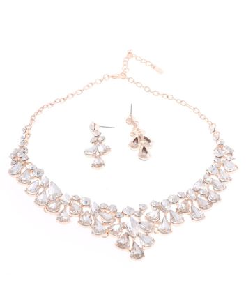 CRYSTAL RHINESTONE NECKLACE SET