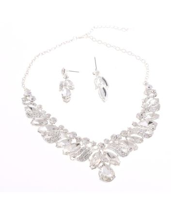 CRYSTAL RHINESTONE NECKLACE SET