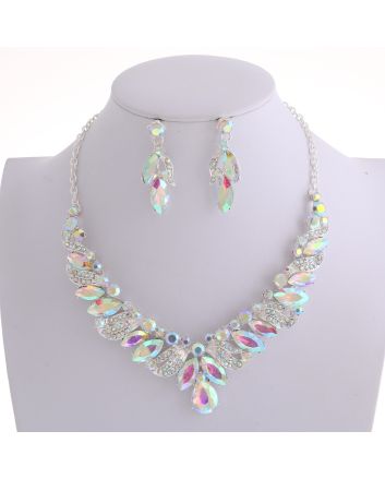 CRYSTAL RHINESTONE NECKLACE SET