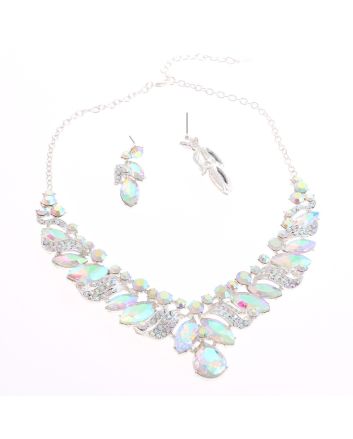 CRYSTAL RHINESTONE NECKLACE SET