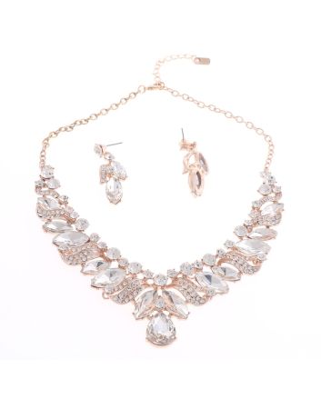 CRYSTAL RHINESTONE NECKLACE SET