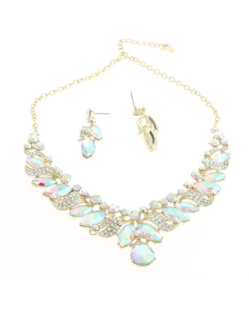 CRYSTAL RHINESTONE NECKLACE SET