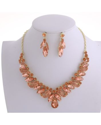 CRYSTAL RHINESTONE NECKLACE SET