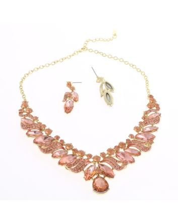 CRYSTAL RHINESTONE NECKLACE SET