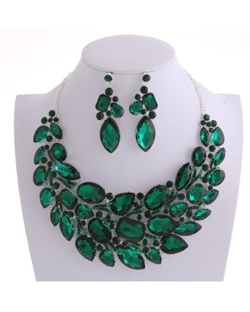 CRYSTAL RHINESTONE NECKLACE SET