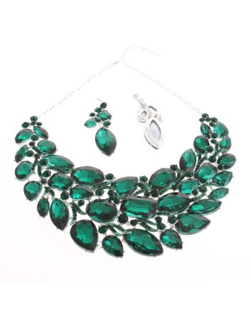 CRYSTAL RHINESTONE NECKLACE SET