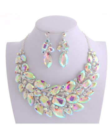 CRYSTAL RHINESTONE NECKLACE SET