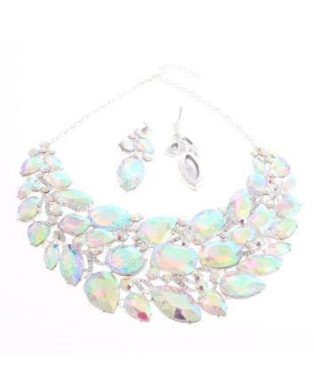 CRYSTAL RHINESTONE NECKLACE SET