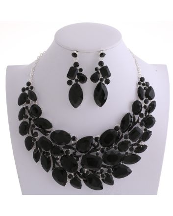 CRYSTAL RHINESTONE NECKLACE SET