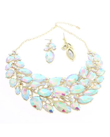 CRYSTAL RHINESTONE NECKLACE SET