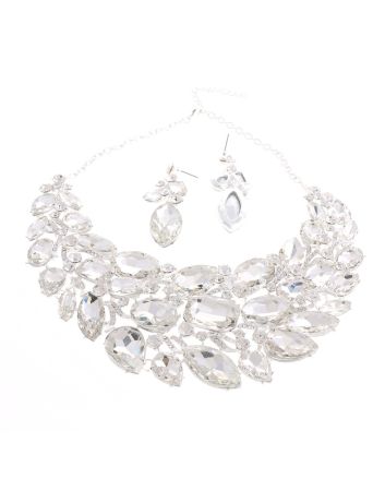 CRYSTAL RHINESTONE NECKLACE SET