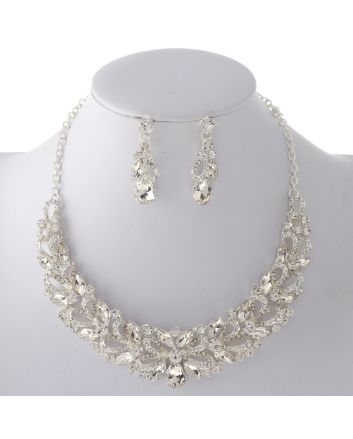 Rhinestone Necklace Set