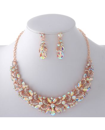 Rhinestone Necklace Set